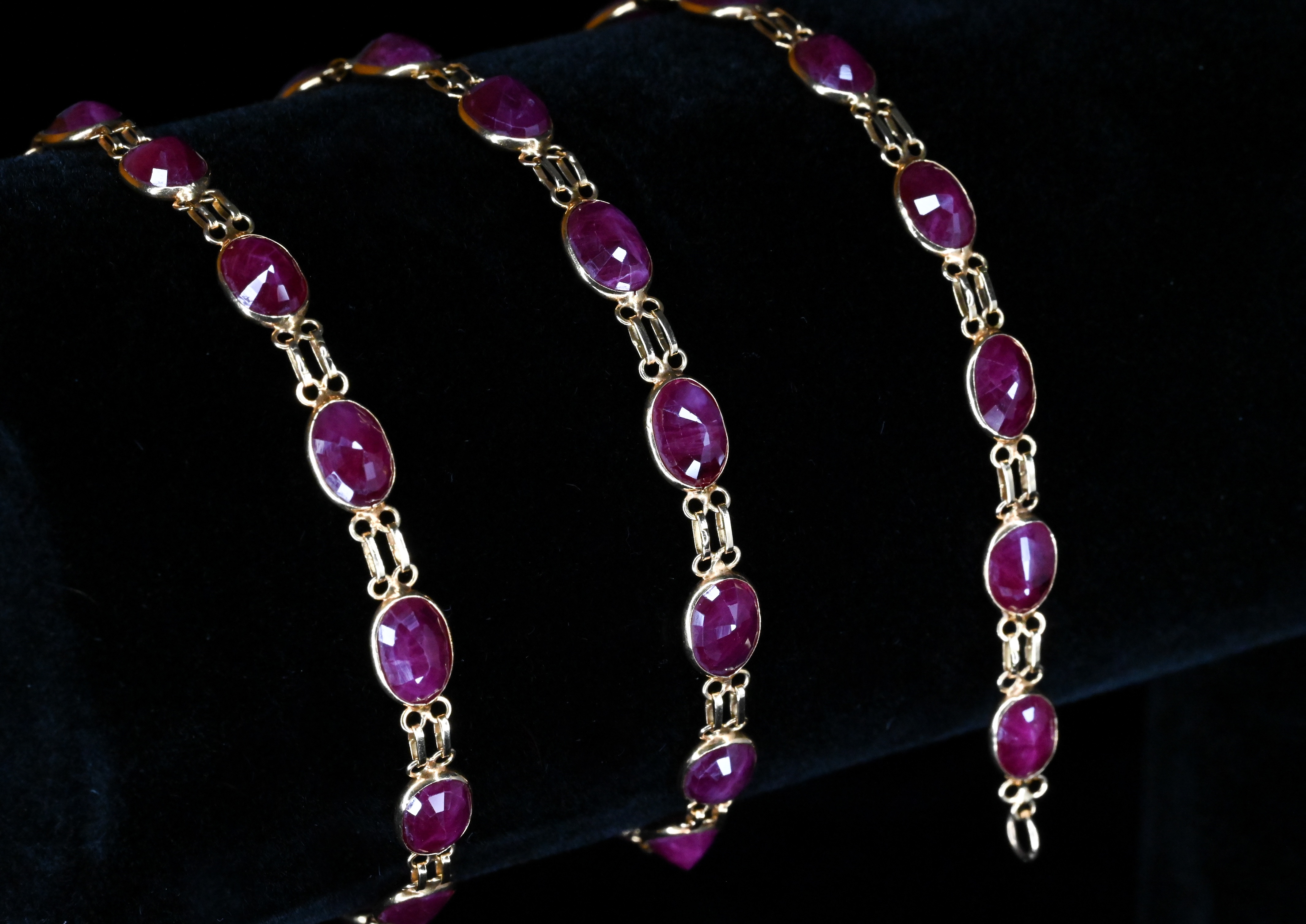 Ruby Bezel Necklace