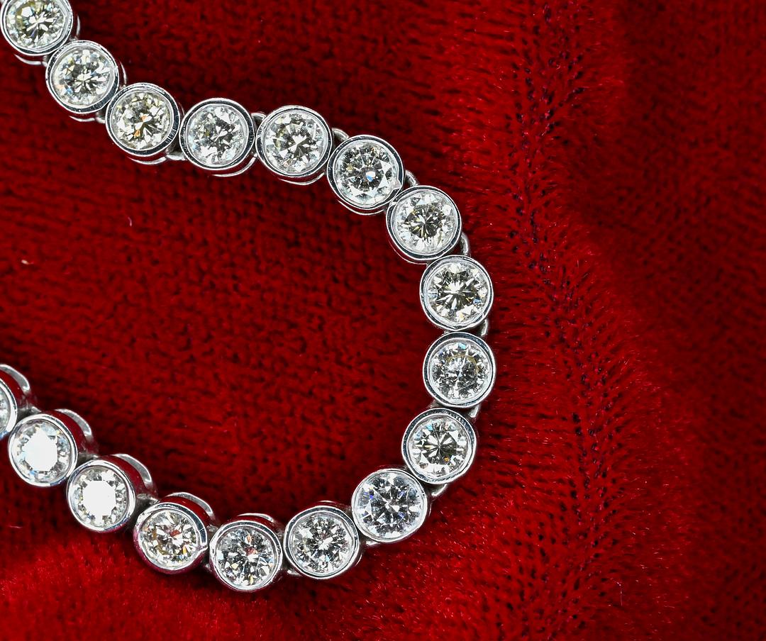 Bezel-Set Natural Diamond Choker Necklace thumbnail 5